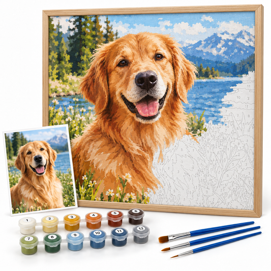 Custom Paint by Numbers Kit from Photo with Frame – Personalized Canvas Painting Kit for Adults