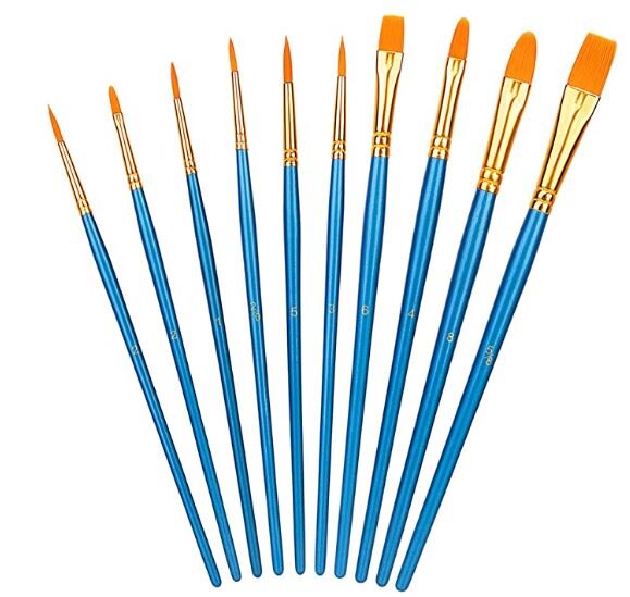 10 Pcs High Quality Paint Brush Set